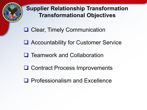 VA Supply Chain Transformation - National Defense Industrial ...