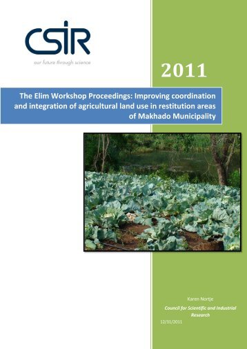 The Elim Workshop Proceedings: Improving coordination and ...