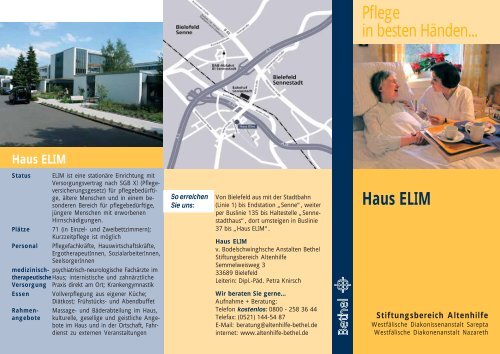 Haus Elim Stiftungsbereich Altenhilfe Bethel