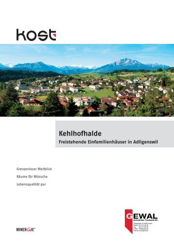 Kehlhofhalde Freistehende Einfamilienhäuser in Adligenswil - GEWAL