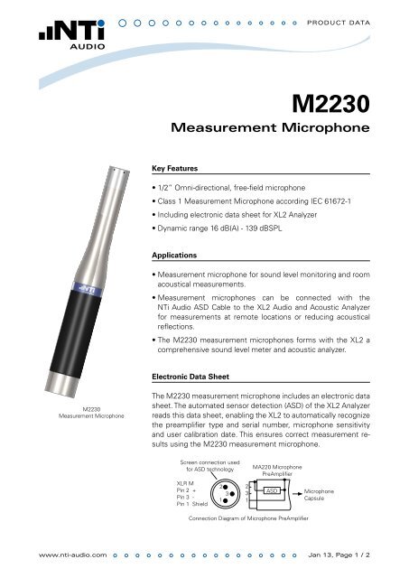 M2230 Measurement Microphone