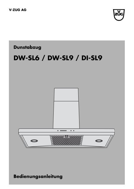 bedienungsanleitung v zug inselhaube di sl elektroshop24