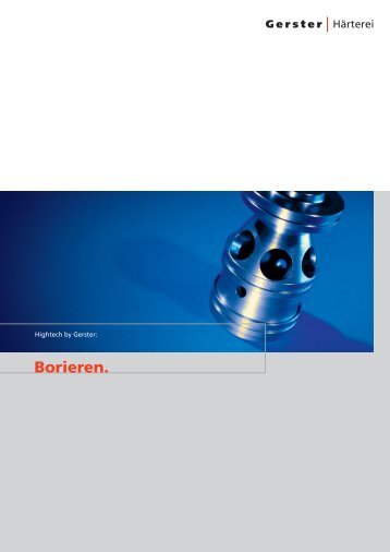 Borieren. - Härterei Gerster AG