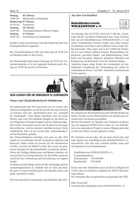 Amtsblatt Januar 2013 - Stadt Wolkenstein