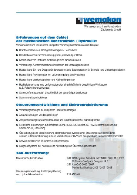 Unternehmensprofil - wemakon Zeulenroda GmbH