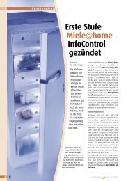 Erste Stufe Miele@home InfoControl gezündet