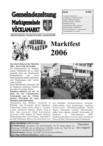 Gemeindezeitung August 2006 (0 bytes) - Vöcklamarkt