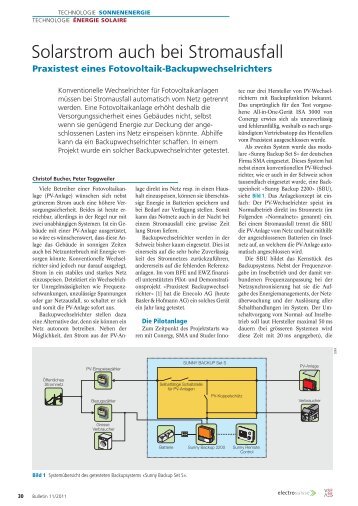 Solarstrom auch bei Stromausfall - Basler & Hofmann