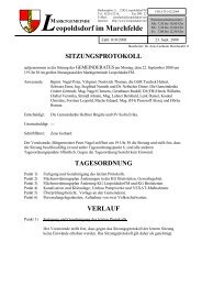 Protokoll der Gemeinderatssitzung vom 22.09.2008 - Die ...