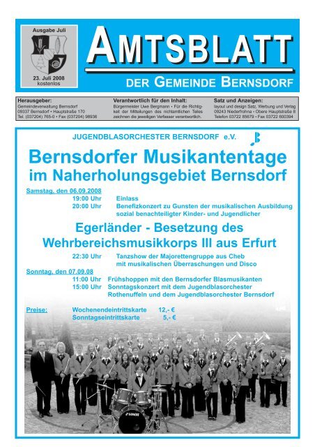 Bernsdorfer Musikantentage - Bernsdorf im Erzgebirge