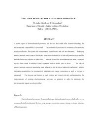 electrochemistry for a cleaner environment abstract - Catalysis ...