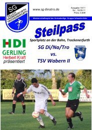 Steilpass SG Di/Na/Tro - TSV Wabern II