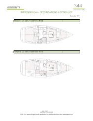 IMPRESSION 344 – SPECIFICATIONS & OPTION LIST - Elan Yachts