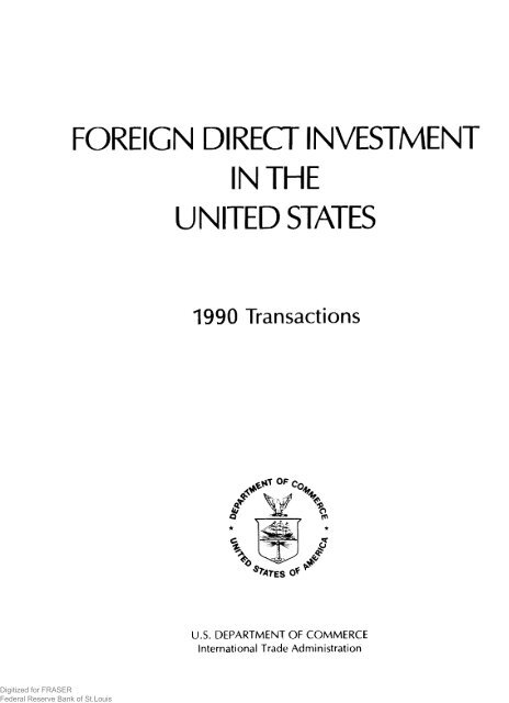 Foreign Direct Investment in the United States. Transactions