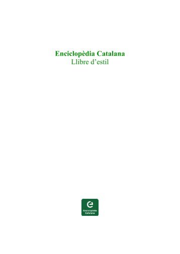 Enciclopèdia Catalana Llibre d'estil