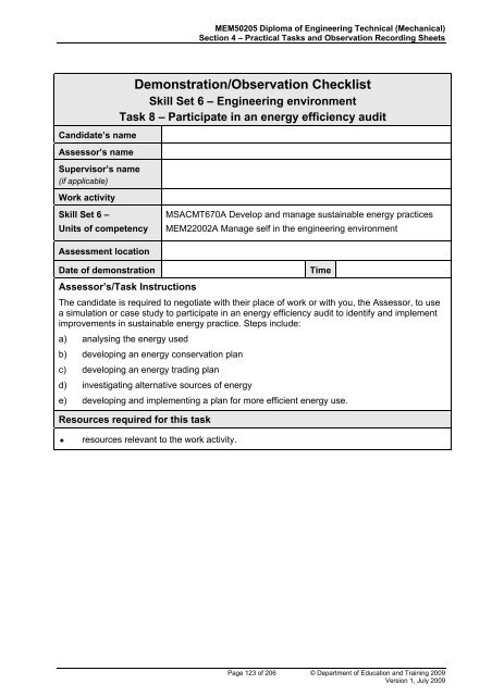 (RPL) Assessment Tool Kit - WestOne