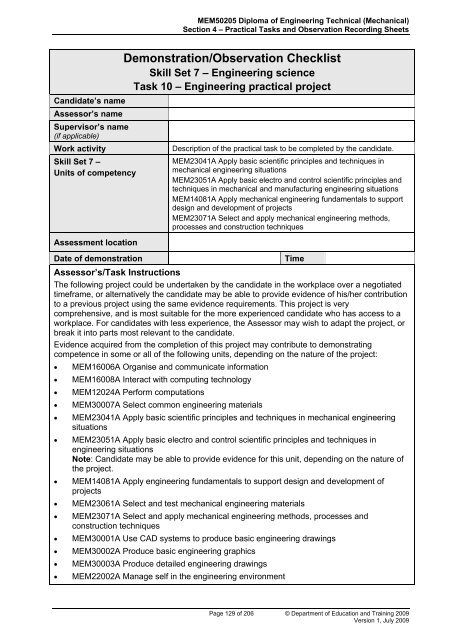 (RPL) Assessment Tool Kit - WestOne