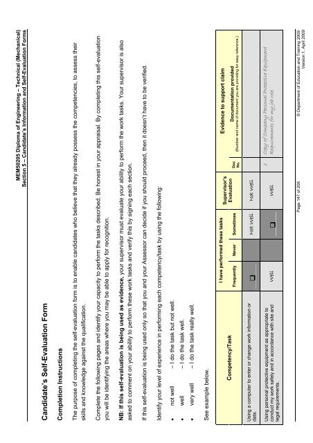 (RPL) Assessment Tool Kit - WestOne