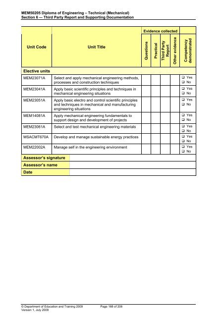 (RPL) Assessment Tool Kit - WestOne