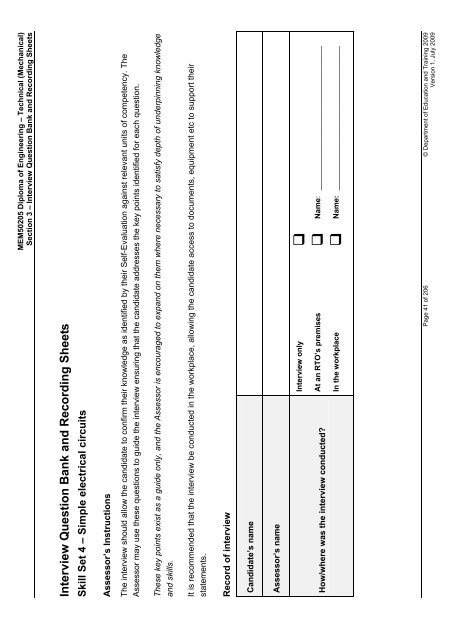 (RPL) Assessment Tool Kit - WestOne