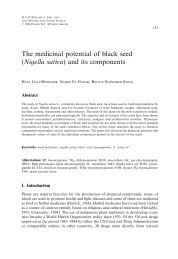 The medicinal potential of black seed (Nigella sativa) and ... - Nutraxin