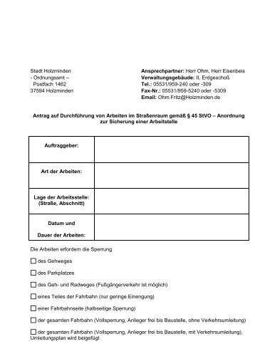 Stadt Holzminden Ansprechpartner: Herr Ohm, Herr Eisenbeis ...