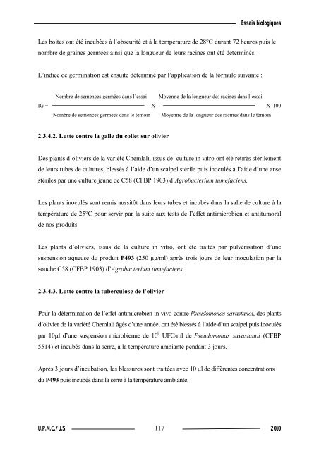 Synthèse de composés organométalliques et évaluation de leurs activités biologiques....