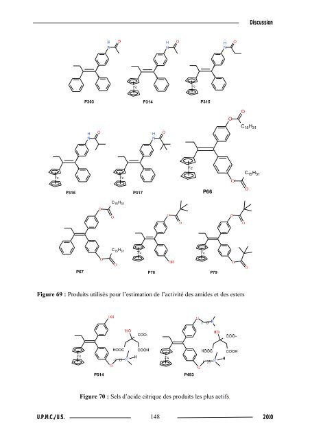 Synthèse de composés organométalliques et évaluation de leurs activités biologiques....