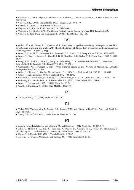 Synthèse de composés organométalliques et évaluation de leurs activités biologiques....