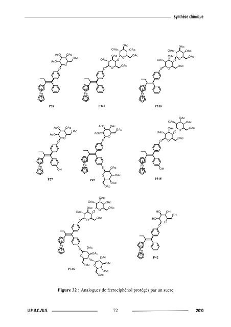 Synthèse de composés organométalliques et évaluation de leurs activités biologiques....