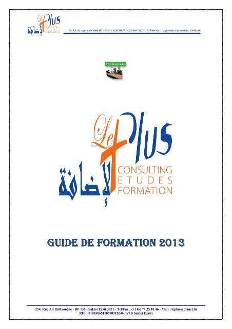 Programme "LE PLUS" 2013