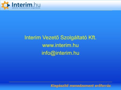 Az interim managementr?l