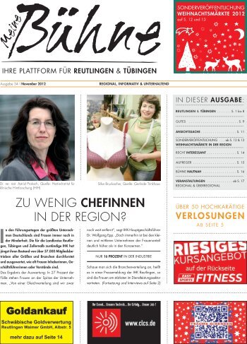 Meine Bühne - Die regionale Veranstaltungszeitung für Reutlingen, Tübingen und Stuttgart