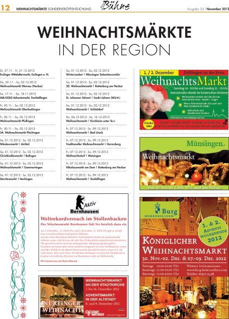 Meine Bühne - Die regionale Veranstaltungszeitung für Reutlingen, Tübingen und Stuttgart