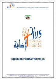 Programme formation 2013