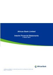 Interim financial statements - African Bank
