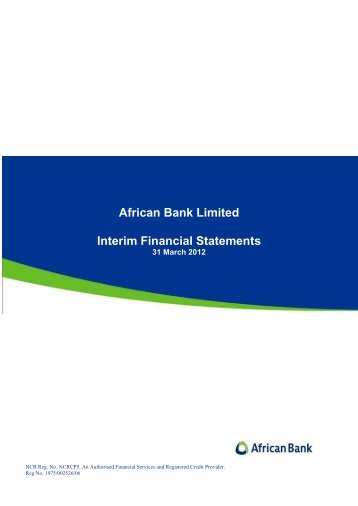 Interim financial statements - African Bank