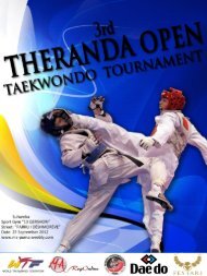 3rd THERANDA OPEN TAEKWONDO ... - Ma-regonline.com