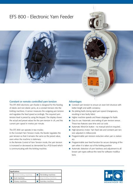 Efs 800 Electronic Yarn Feeder