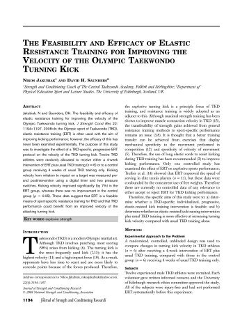 the feasibility and efficacy of elastic resistance ... - Setanta College