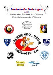 TUT-NEWS 2008 - der Taekwondo Union Thüringen eV