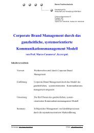 Corporate Brand Management durch das ... - Branding-Institute