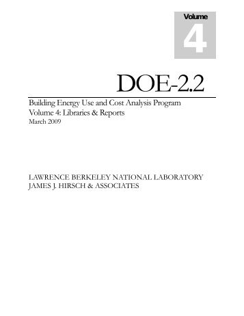 DOE22 Volume 4 Libraries - DOE-2.com
