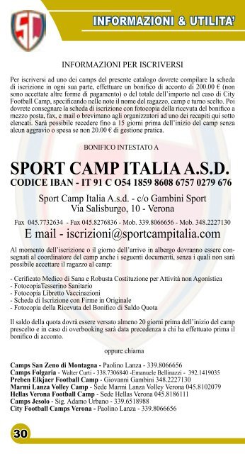 jesolo - folgaria - s. zeno di montagna - verona - Sport Camp Italia