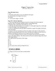 Chapter 7 Answer Key - BC Science Physics 11