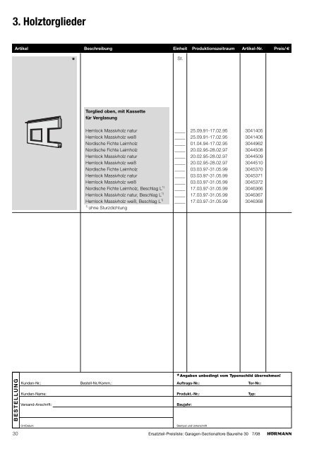 Garagen-Sectionaltore Baureihe 30 - Effertz GmbH