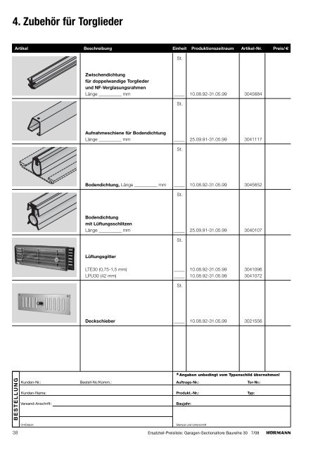 Garagen-Sectionaltore Baureihe 30 - Effertz GmbH