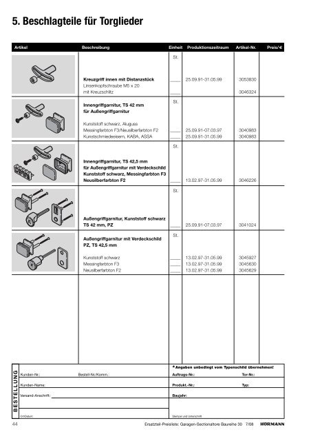 Garagen-Sectionaltore Baureihe 30 - Effertz GmbH