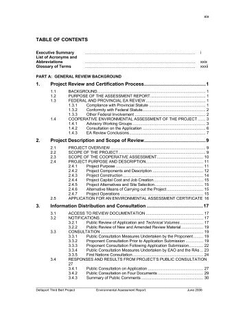 Environmental Assessment Report Deltaport Third Berth Projects