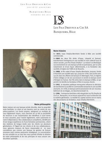 Les Fils Dreyfus & Cie SA Banquiers, Bâle - Dreyfus Söhne & Cie ...